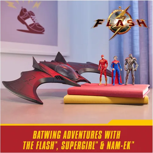 Miniatura 2 de DC Comics, The Flash Batwing Battle Set (exclusivo de Amazon) Supergirl, NAM-Ek, figuras de acción flash, 4 pulgadas Juguetes para niños y niñas