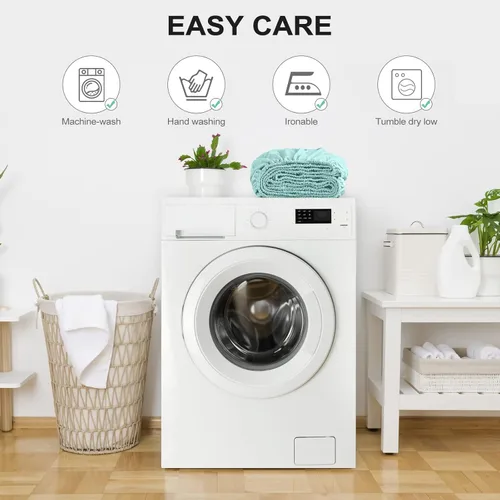 Miniatura 5 de FreshCulture Sábana bajera ajustable tamaño Queen, calidad de hotel, microfibra cepillada ultrasuave y transpirable, bolsillo profundo, sábanas Azul