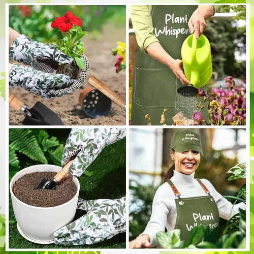 Miniatura 4 de Tarpop Juego de Herramientas de Jardín de Navidad Plant Whisperer Regalos de Jardinería para Mujeres, Kit de Herramientas de Plantación de Vegetales