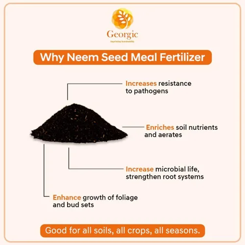 Miniatura 6 de Harina de semillas de neem premium, fertilizante natural para jardinería y enmienda del suelo, protege tu jardín con fertilizante orgánico