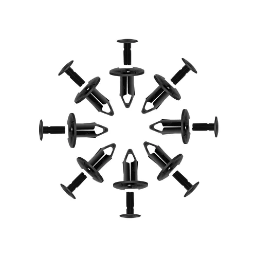 Miniatura 2 de KEMIMOTO 100 piezas de remaches de plástico de 8 mm para parachoques de nylon, clips para auto, sujetadores de tipo de empuje, tornillos