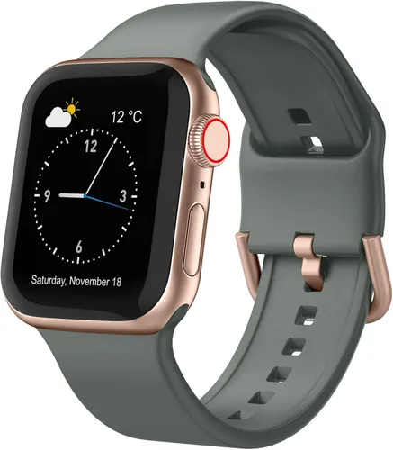 Miniatura 22 de Correa deportiva para Apple Watch, 49, 46, 45, 44, 42, 41, 40 y 38 mm, correa de silicona suave, cierre clásico, reemplazo para iWatch Series 11