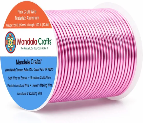 Miniatura 146 de Mandala Crafts - Alambre de aluminio anodizado de 8 calibre para hacer joyas - 9.75 m de alambre flexible negro colorido - Flexible para bonsái
