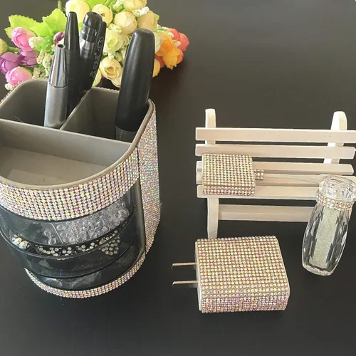 Miniatura 7 de Adhesivo con diamantes de imitación para decoración de automóvil, autoadhesivas, con purpurina, para decoración de automóviles y manualidades