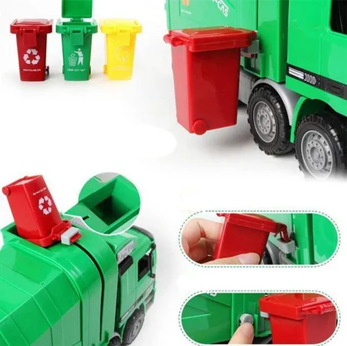 Miniatura 5 de Juguete de niños empujando vehículos de basura y potes de basura de Aiting.