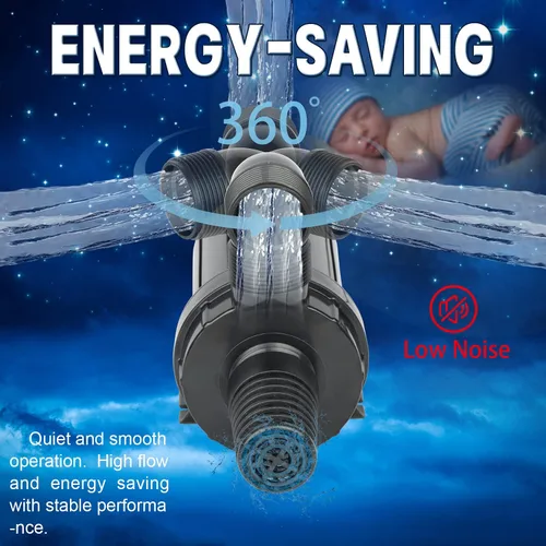 Miniatura 3 de WaterRebirth (PC2000,2000GPH) Bomba de agua sumergible de alto flujo-Casa/Bomba de agua en línea-Bomba sumergible-Bomba de transferencia
