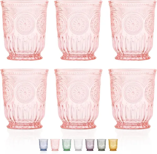 Miniatura 13 de Juego de 6 vasos altos rosados de 10 onzas