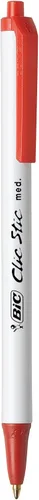 Miniatura 15 de Bolígrafo retráctil Bic Clic Stic, de punta mediana (0.04 pulgadas), estuche de 12 unidades, Negro