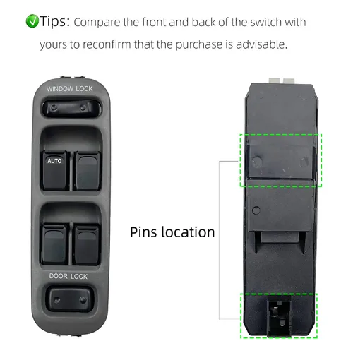 Miniatura 5 de ORIGINSUN 37990-65D10-T01 Interruptor de elevalunas eléctrico principal Puerta delantera izquierda lado del conductor para Suzuki Grand Vitara
