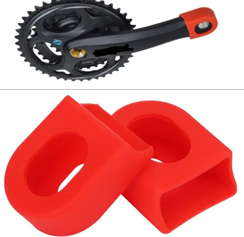 Miniatura 2 de Tbest Juego de 2 botas de manivela para bicicleta, funda de silicona, funda protectora de manivela para bicicleta (paquete de 2)