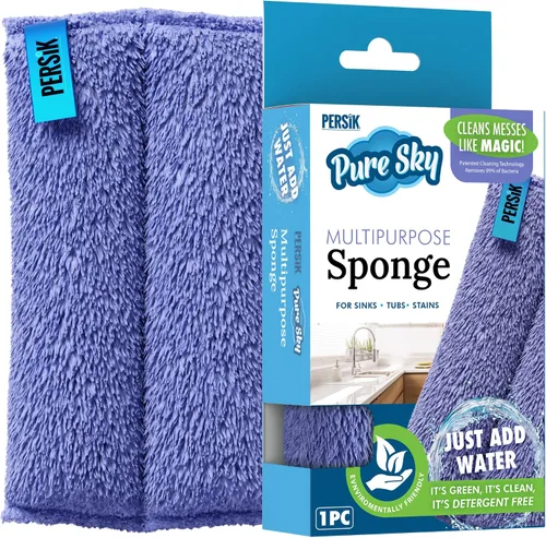 Miniatura 9 de Pure-Sky Ultra - Esponja de limpieza de microfibra 2 en 1, combinación para vidrio y multiusos, solo agrega agua, no necesita detergentes, uso