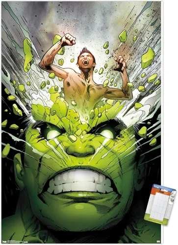 Miniatura 10 de Trends International Marvel Comics - Póster de pared de The Incredible Hulk - Cover #171, 14.725 x 22.375 pulgadas, versión enmarcada de madera