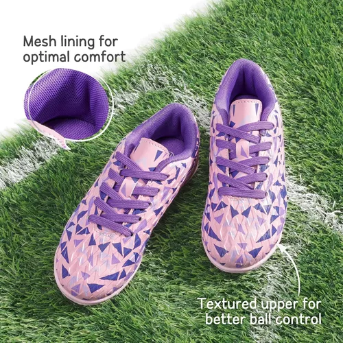 Miniatura 3 de DREAM PAIRS Zapatos de fútbol de interior con cordones para niños y niñas, para niños pequeños y grandes