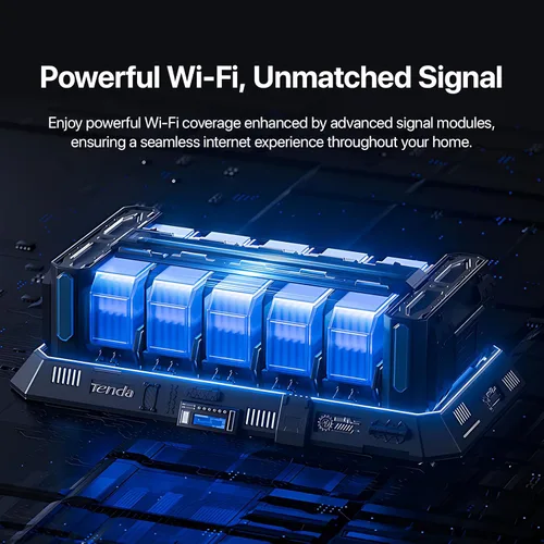 Miniatura 5 de Tenda Enrutador WiFi Gigabit AC1200 - Enrutador de Internet Inalámbrico de Alta Velocidad de Banda Dual, 3 Puertos Gigabit WAN/LAN, 4 Antenas