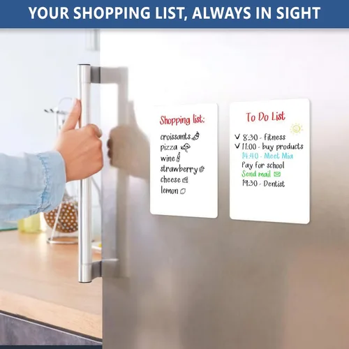 Miniatura 2 de Pequeña lista de tareas pendientes magnética para casillero 5x7 pulgadas - Lista de tareas pendientes magnética de borrado en seco para refrigerador
