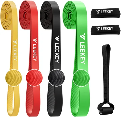Miniatura 18 de LEEKEY Pull Up Assistance Bands,Muit Levels Resistance Bands for Senior/Adults,Exercise Bands with Door Anchor, Strength Bands for Fitness Training