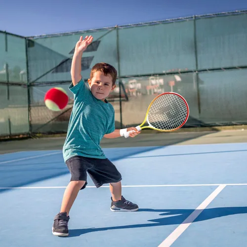 Miniatura 6 de Raqueta de tenis para niños de 17 a 25 pulgadas, el mejor kit de inicio para niños de 4 años en adelante con bolsa de correa para el hombro y mini