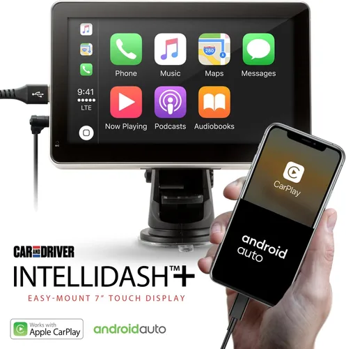 Miniatura 2 de Car and Driver INTELLIDASH+ pantalla inteligente para tablero de auto con Apple CarPlay y Android Auto, pantalla táctil IPS de 7 pulgadas