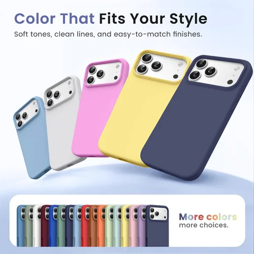 Miniatura 461 de GONEZ Funda de silicona para iPhone 15 Pro Max, compatible con Magsafe, protector de cámara + protector de pantalla, forro de microfibra suave