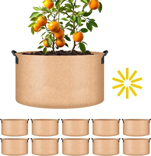 Miniatura 20 de iPower Paquete de 10 bolsas de 3 galones para plantas de tela no tejida gruesa resistente para cultivo de papas, contenedor duradero con aireación