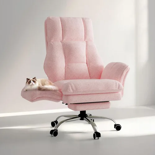 Miniatura 13 de Silla de oficina grande y alta, reposabrazos abatibles para mascotas y patas cruzadas, silla ergonómica ejecutiva para juegos de computadora