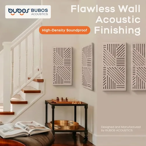 Miniatura 2 de BUBOS Paquete de 4 paneles acústicos engrosados, 23.6''x11.8'' paneles de pared acústicos autoadhesivos absorbentes de sonido con cavidad