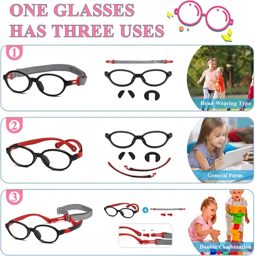 Miniatura 3 de SooGree Lentes de bloqueo de luz azul para niños y niñas, pantalla de computadora, juegos, TV, teléfono, antirreflejos y fatiga ocular 4 - 8 azul