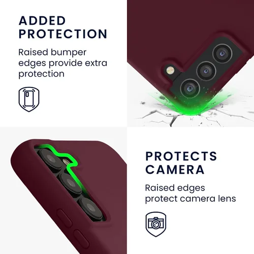 Miniatura 3 de kwmobile Funda Compatible con Samsung Galaxy S22 Plus Funda - Funda de Teléfono de Silicona TPU con Acabado Suave - Violeta Burdeos Burdeos Violeta