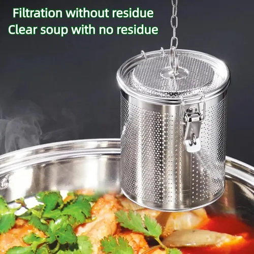 Miniatura 7 de Colador de condimentos, filtro de especias de acero inoxidable, filtro de especias de cocina, diseño de malla, colador de bolas de té, condimentos