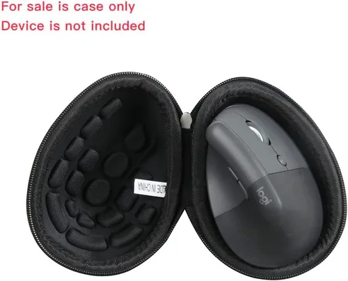 Miniatura 2 de Funda de viaje rígida Hermitshell para ratón vertical ergonómico Logitech Lift (Negro, Funda para ratón para diestros)