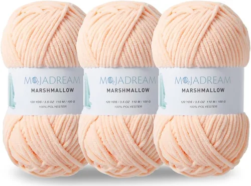 Miniatura 8 de 3PCS 3.5oz Hilo de Chenilla para Mantas Amigurumi: Hilo de Terciopelo Suave para Bebé para Tejer Mantas y Hacer Ganchillo Voluminoso 5# Hilo 3