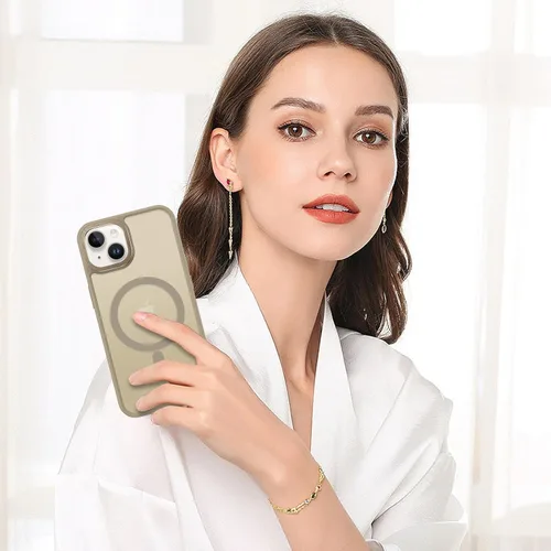 Miniatura 7 de BENTOBEN Funda magnética para iPhone 14 Plus, compatible con MagSafe, translúcida mate, esmerilada, delgada, ligera, a prueba de golpes