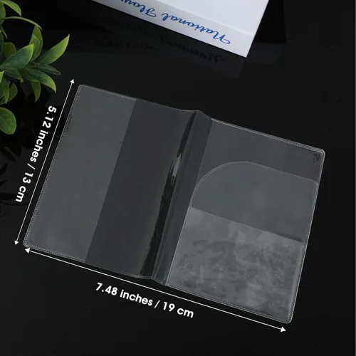Miniatura 2 de Protector transparente para pasaporte, protector de pasaporte de plástico impermeable, protector de pasaporte para viajes, funda transparente
