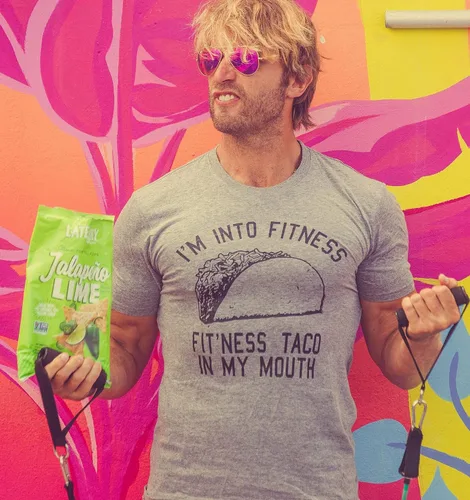 Miniatura 3 de Camisa divertida para hombre de fitness Taco con diseño humorístico sarcástico de gimnasio