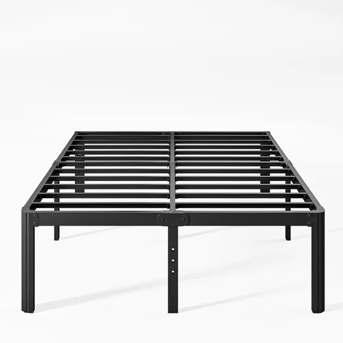 Base de cama con plataforma alta de 18 pulgadas Nordicbed tamaño Queen, no requiere somier, base de cama metálica tamaño Queen, libre de ruidos,