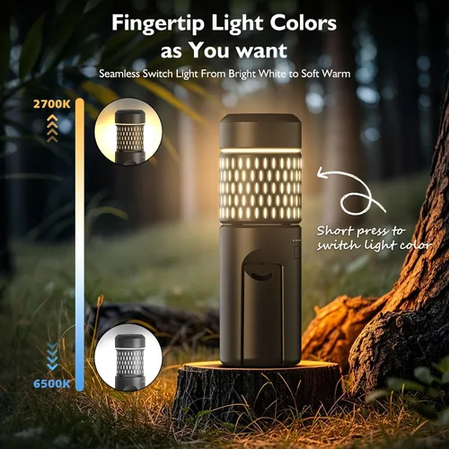Miniatura 2 de Luces telescópicas para acampar, linterna de camping recargable, luz portátil para tienda de campaña al aire libre, senderismo, emergencia, pesca