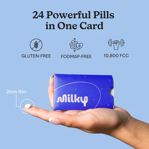 Miniatura 2 de Píldoras Milky para Intolerancia a la Lactosa - 10,800 FCC - Alivio para Intolerancia a la Lactosa - Tabletas de Enzima Lactasa - Fundas Portátiles