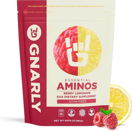 Miniatura 9 de Gnarly Nutrition BCAA en polvo, ponche de frutas - Aminoácidos BCAAS pre-entrenamiento - Certificado NSF Sport - Suplemento para apoyar