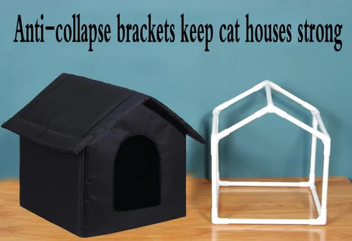 Miniatura 2 de Casa de Gatos al Aire Libre Casa de Gatos para Uso en Interiores y Exteriores - Refugio Impermeable para Gatos, Perros y Animales Ferles