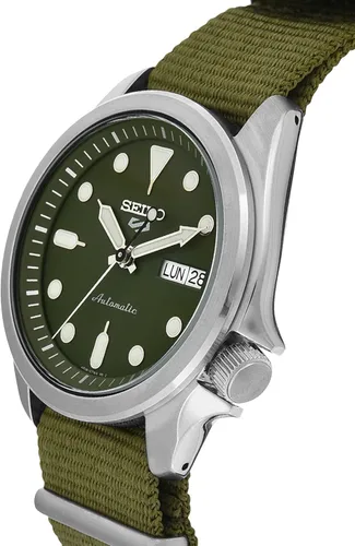 Miniatura 2 de SEIKO 5Sports Reloj automático para hombre con esfera verde SRPE65K1, plateado, Moderno