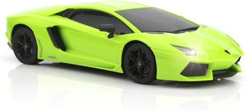 RC Automóvil de control remoto con diseño 1:18 Lamborghini Aventador, eléctrico y deportivo, para carreras, modelo con licencia, para niños y niñas,