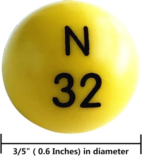 Miniatura 4 de Yuanhe Bolas de Bingo de 3/5 Pulgadas para Jaulas y Tableros de Bingo Estándar, Fácil Lectura, 75 Unidades, Perfectas para Fiestas, Noches de Bingo