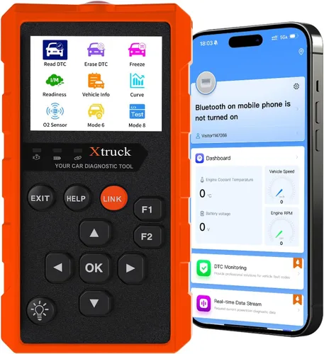 Herramienta de diagnóstico del escáner inalámbrico OBD2, lector de código de coche 96000+ Escáner DTC con reinicio para iOS y Android, modo 6, modo