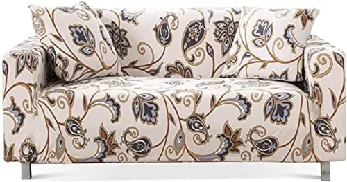 Miniatura 7 de HOOBUY Funda de sofá estampada, Funda elástica para sillón, Jugo de funda de sofá con patrones para sillón acojinado de 3 plazas, YLYZ
