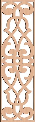Miniatura 197 de 9 3/8"W x 24 3/8"H x 1/4"T Bellaire Decorativos Paneles de pared de madera calado, abedul