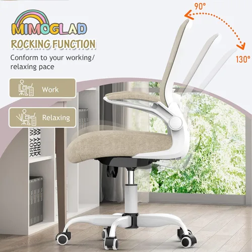 Miniatura 4 de Mimoglad Silla de oficina en casa, silla ergonómica de escritorio con respaldo alto con soporte lumbar ajustable y cojín de asiento grueso, silla