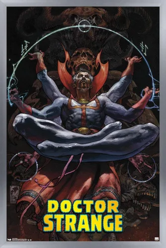 Miniatura 9 de Trends International Marvel Comics Doctor Strange - Póster de pared meditando, 14.725 x 22.375 pulgadas, versión enmarcada de madera de granero