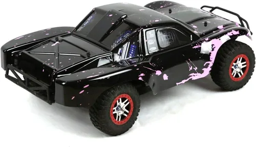 Miniatura 3 de SummitLink Reemplazo de cuerpo personalizado compatible con color rosa fangoso sobre negro para automóvil o camión RC escala 1/10