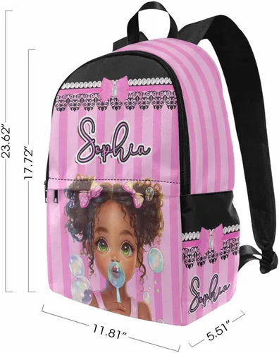 Miniatura 59 de Texto personalizado Elefante desgaste gafas mochila mochila mochila casual Daypack bolsa para mamá niñas, color86-4, Mochilas Daypack