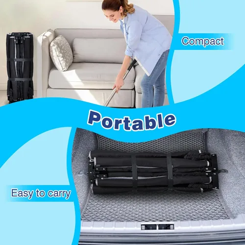 Miniatura 2 de Grobeybees Corralito plegable para bebés con alfombra, corralito plegable grande para bebés y niños pequeños, corral de juegos plegable portátil